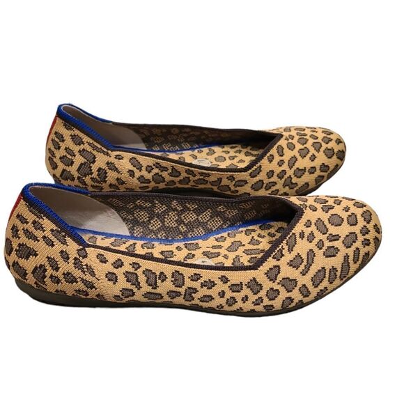 ROTHY’S Brown & Tan The Round Toe Flat in Animal Print | 7.5 - Picture 3 of 13